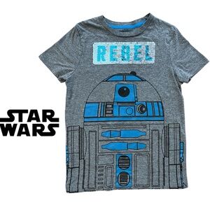 Star Wars T-Shirt R2D2 Boys Short-Sleeve Size Medium